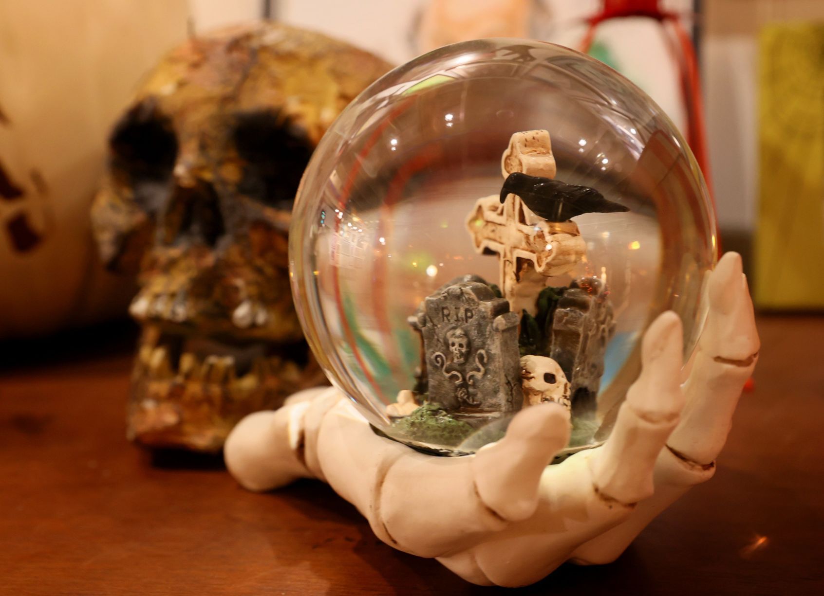 Halloween enthusiast keeps permanent themed display